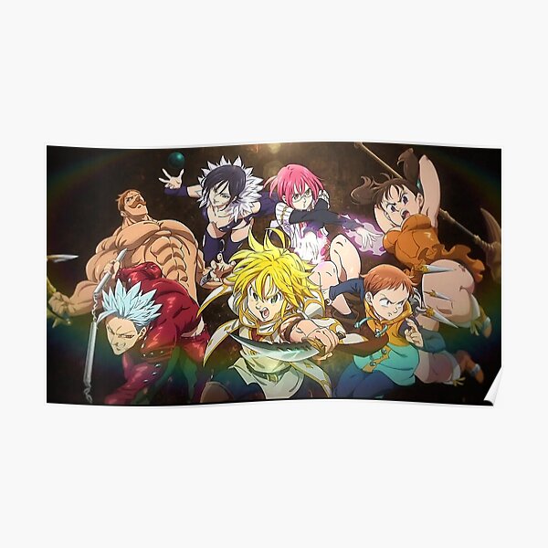 4K The Seven Deadly Sins Team Poster RB1606 product Offical The Seven Deadly Sins Merch