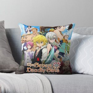 the seven deadly sins imperal wrath the gods Throw Pillow RB1606 product Offical The Seven Deadly Sins Merch