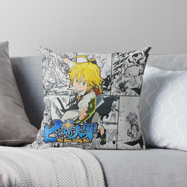 The Seven Deadly Sins - Poster Throw Pillow RB1606 product Offical The Seven Deadly Sins Merch