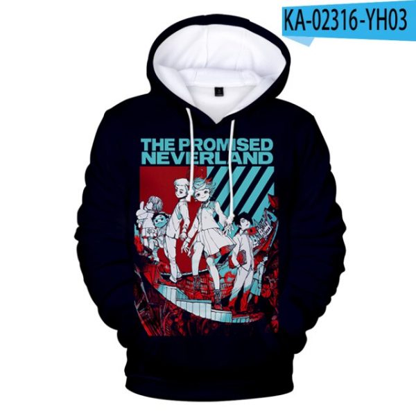 2021 The Promised Neverland 3D Printed Hoodies Women Men Fashion Hip H - The Seven Deadly Sins Store