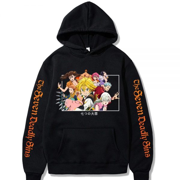 Japanese Anime Graphic Hoodies the Seven Deadly Sins Harajuku Sweatshirt Unisex Male - The Seven Deadly Sins Store