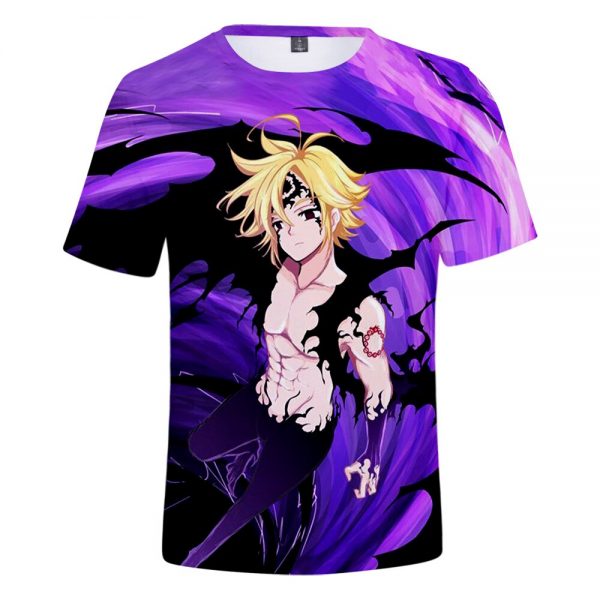 2021 Hot Sale Anime The Seven Deadly Sins 3d Printed T shirt Unisex Fashion Harajuku Short 3 - The Seven Deadly Sins Store