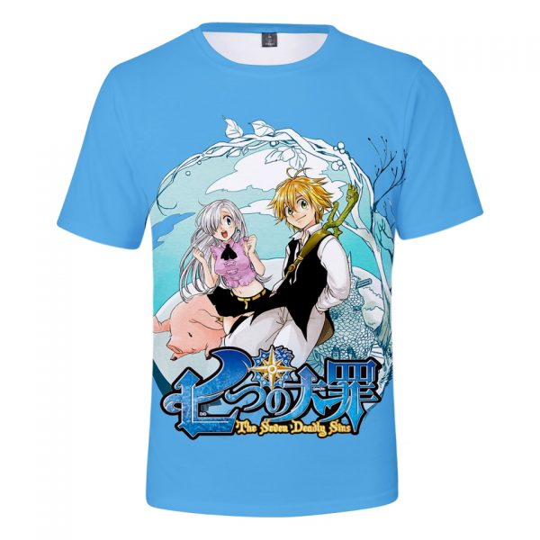 Cartoon Anime Nanatsu No Taizai 3D Printed T shirt Men Women Summer Casual T shirt Harajuku 3 - The Seven Deadly Sins Store