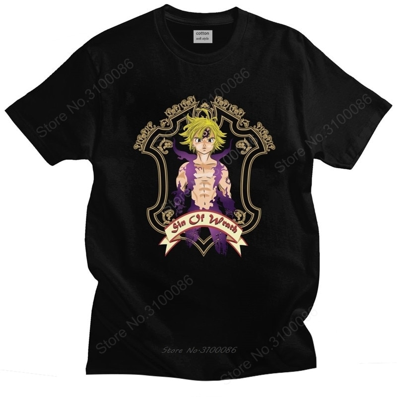 The Seven Deadly Sins T-Shirt - Cotton Fashion Short Sleeve Anime T ...