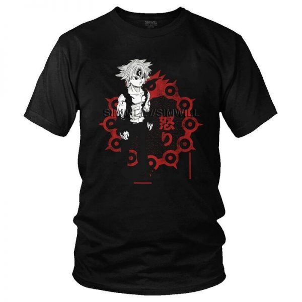 The Seven Deadly Sins Captain Meliodas Anime T Shirt for Men Cotton T shirt Tshirt Short - The Seven Deadly Sins Store